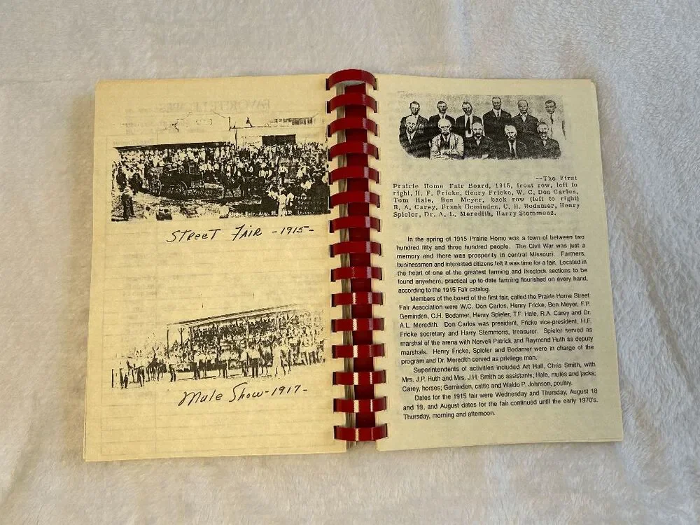 Vgt. Prairie Home Missouri Fair Cookbook Recipe Collection & 1915-1990 History